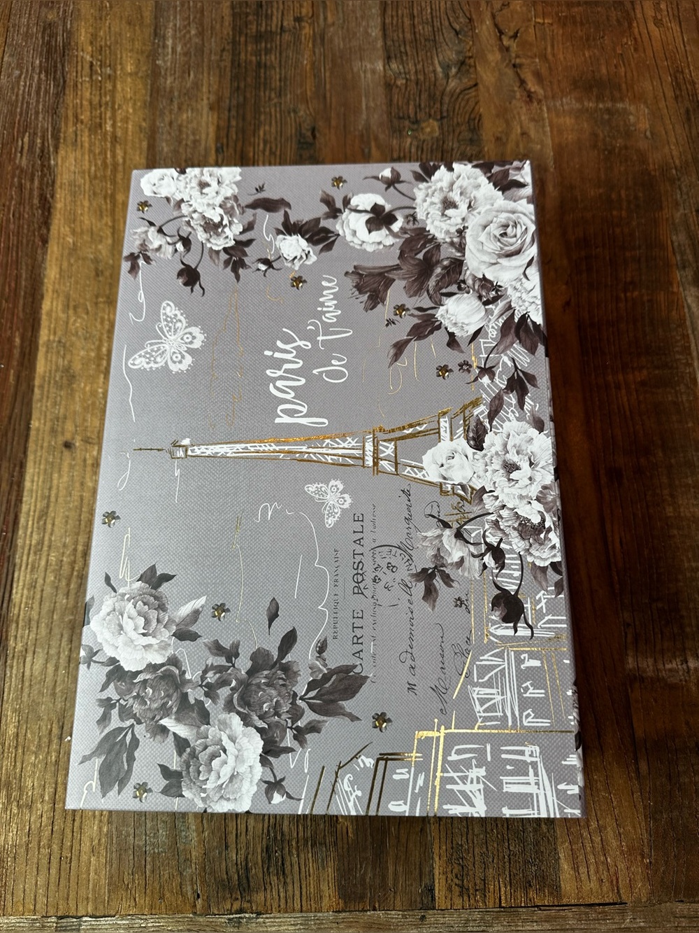 Paris de T'aime Floral Storage Box - purple gray - Picture 2 of 7